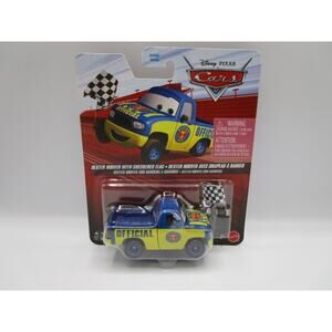 Disney Pixar Cars Official Dexter Hoover With Checkered Flag Diecast Car 1/55